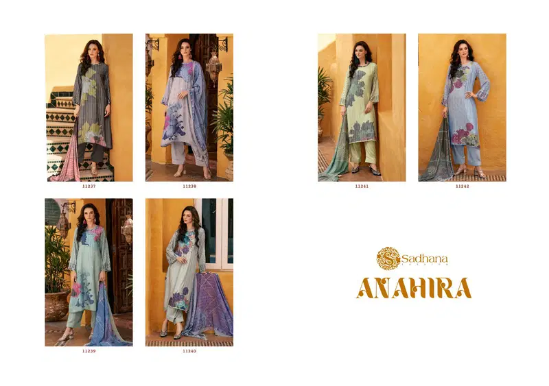 Sadhana Anahira Maslin Silk Digital Printed Dress Material Collection